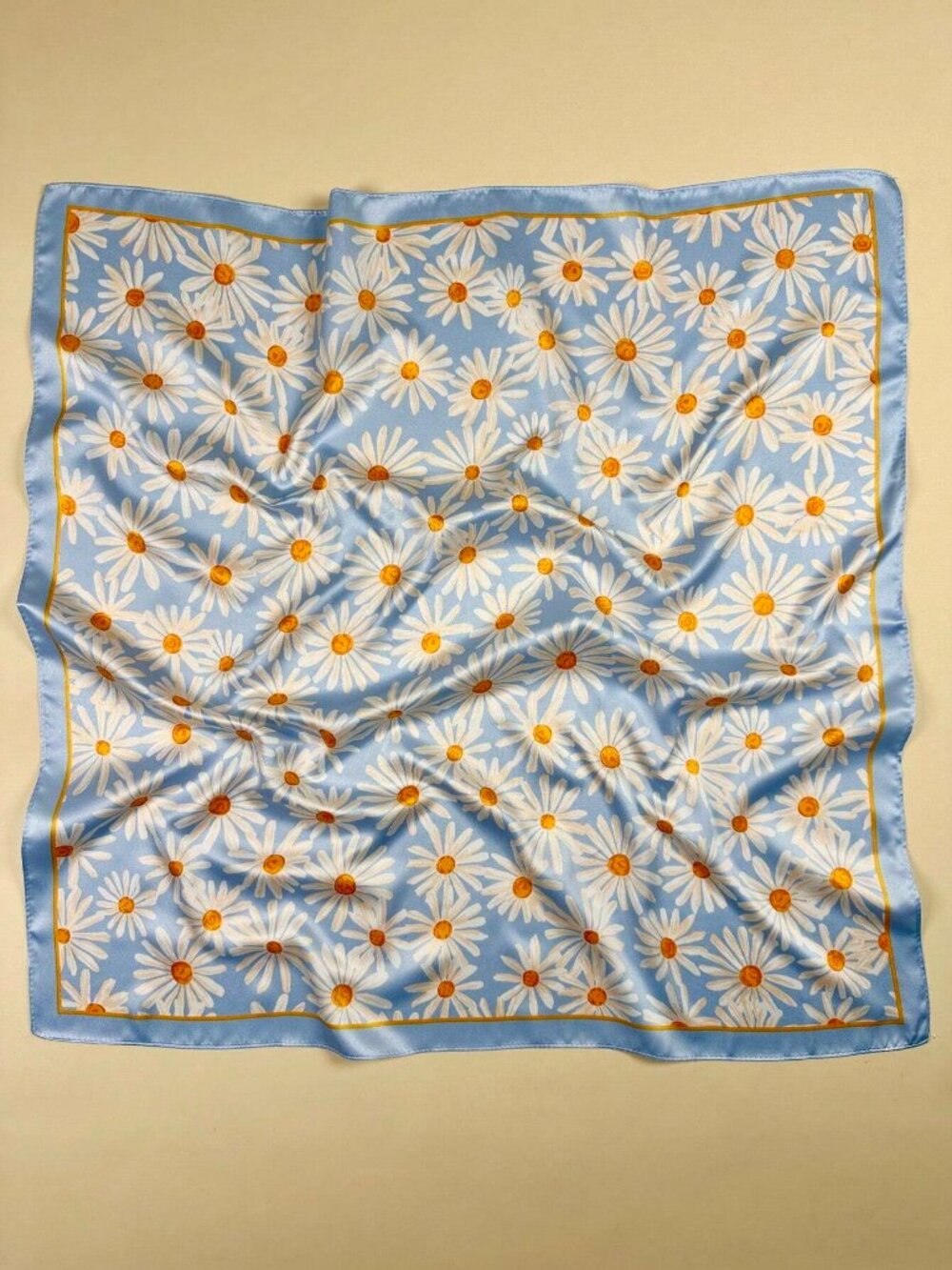 Daisy Print Square Scarf